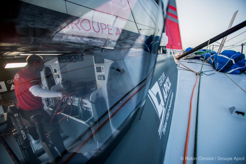 À bord de l'IMOCA de Damien Seguin - Groupe APICIL