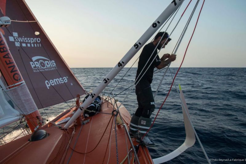 À bord de l'IMOCA La Fabrique avec Alan Roura
